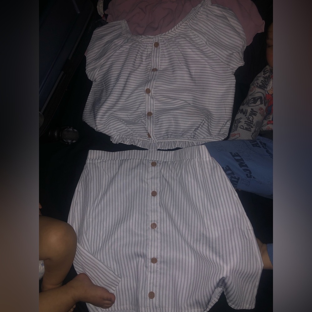 2 piece grey dress